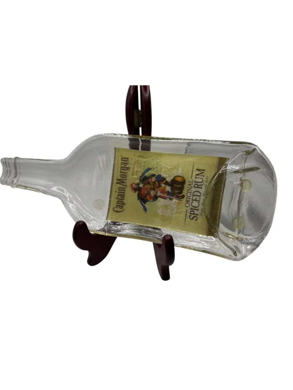 Flattened Captain Morgan Rum Bottle Spoon Rest ? Key West Souvenir Unique Fun